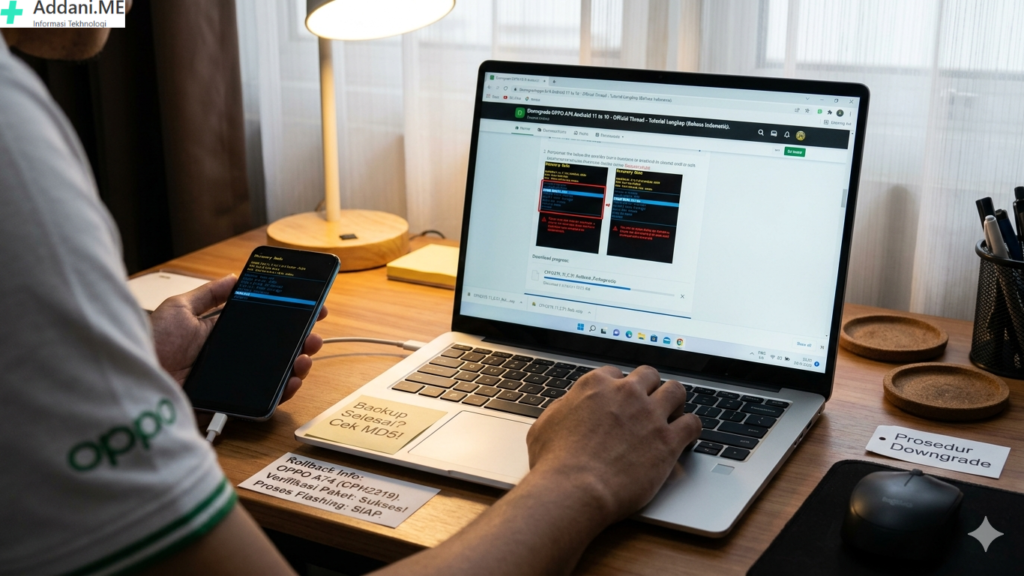 cara downgrade Android 11 ke 10 Oppo A16