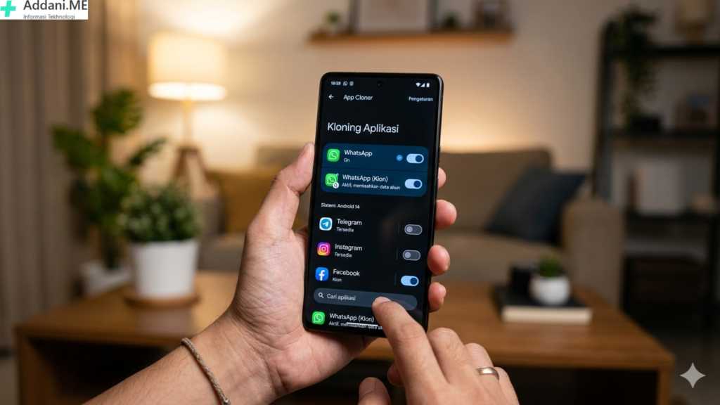 cara clone aplikasi di Android 12